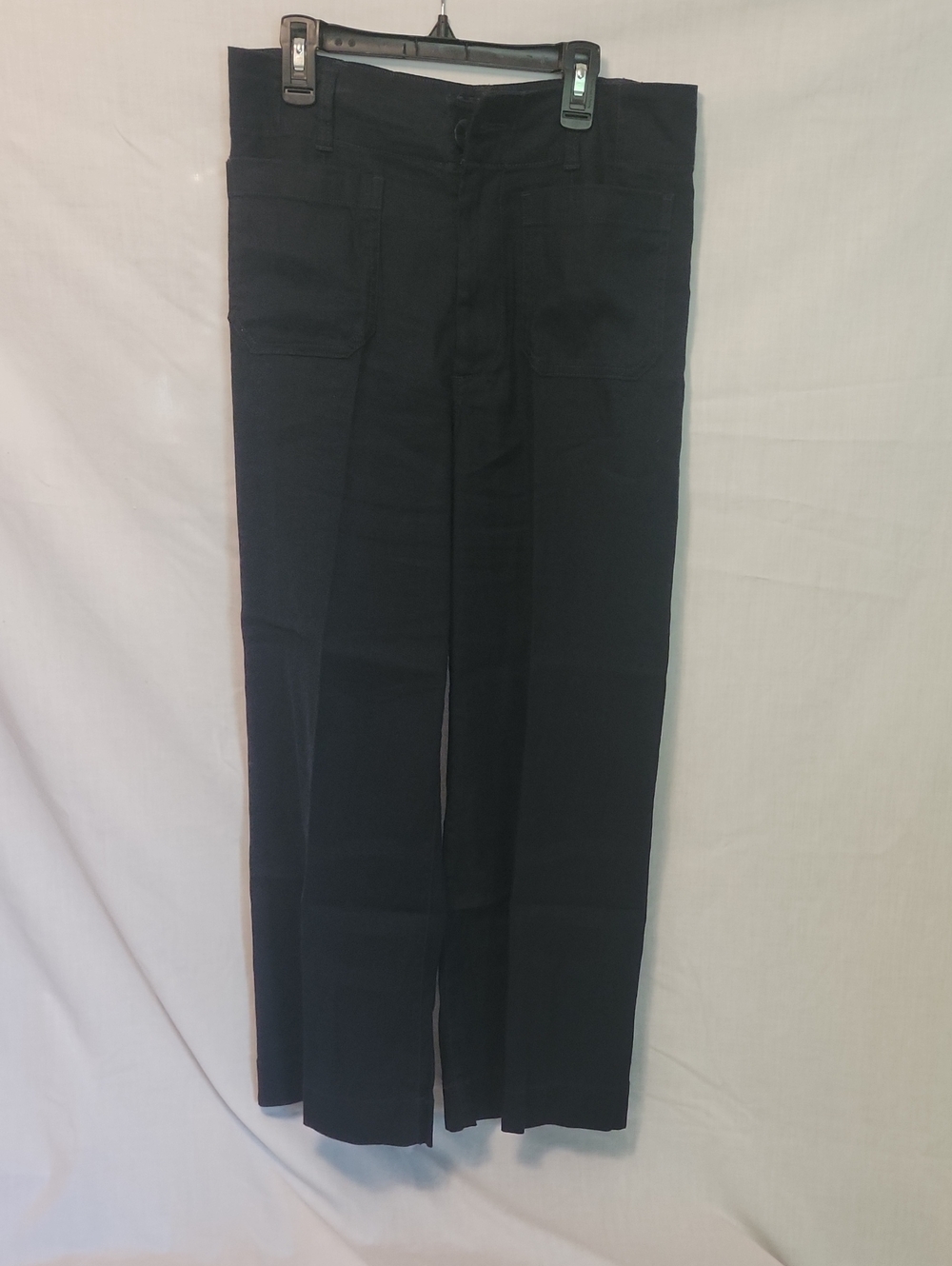 Women's Navy Straight-Leg Trousers